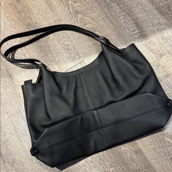 Black Cnoles HoboTote BagTop Handle Handbag Soft Genuine Leather Top-handle - Picture 8 of 9